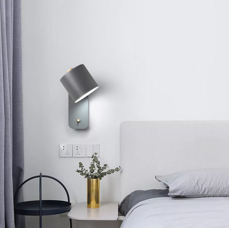 Nordic Macaron Cylinder Rotatable 1-Light Wall Sconce