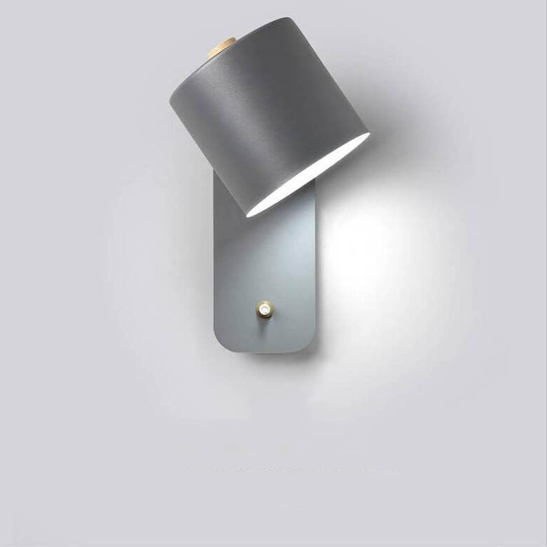 Nordic Macaron Cylinder Rotatable 1-Light Wall Sconce