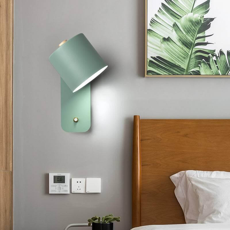 Nordic Macaron Cylinder Rotatable 1-Light Wall Sconce