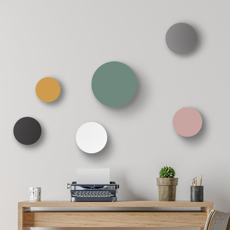 Modern Minimalist Colorful Round Iron LED Wall Sconce