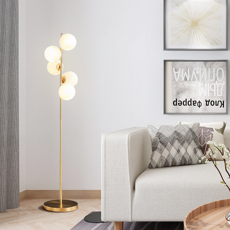 Modern Minimalist White 5-Light Floor Lamp