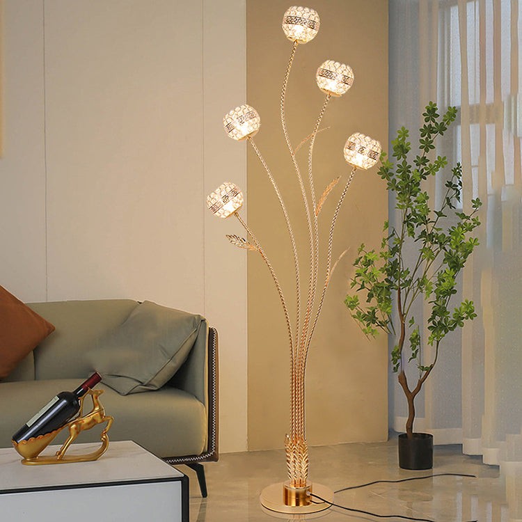 Modern Gold 5-Light Floor Lamp