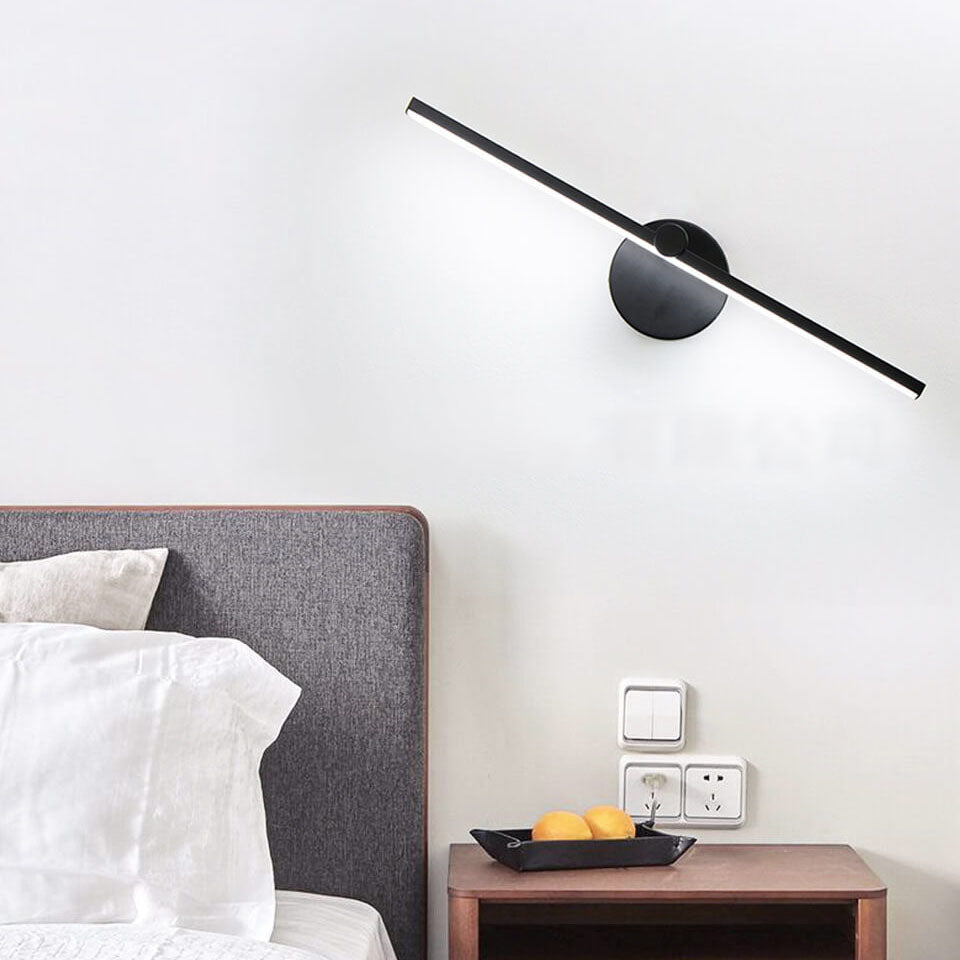 Nordic Minimalist Aluminum Long Bar Switch LED Wall Sconce