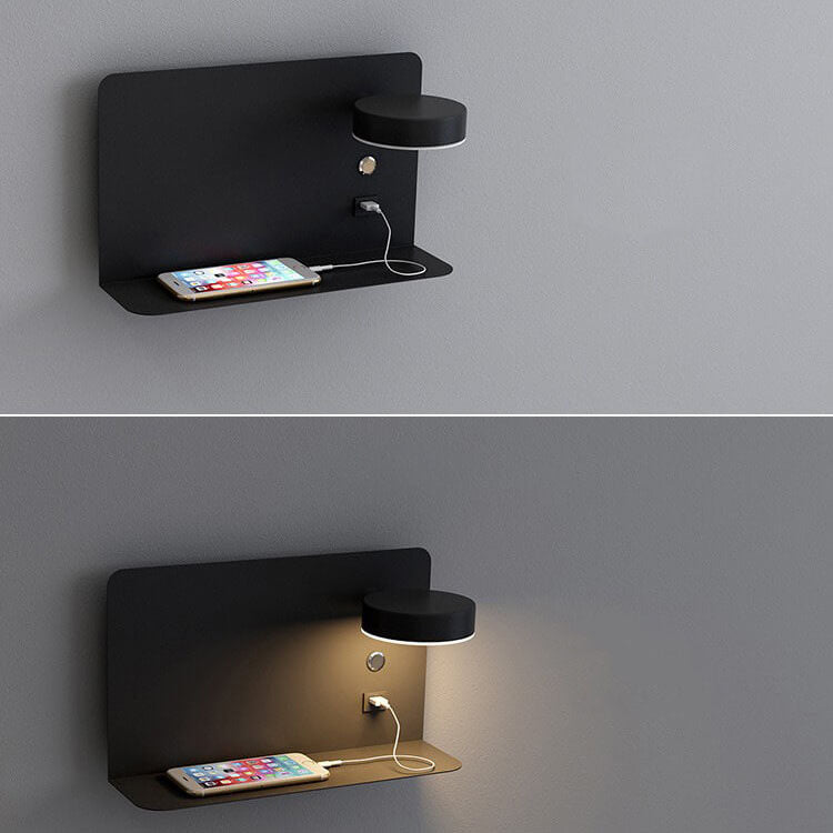 Modern Iron Square LED USB Rechargeable Wall Sconce