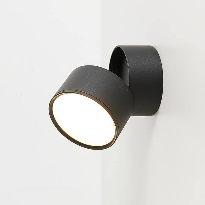 Modern Minimalist Round Aluminium Rotatable Folding Wall Sconce