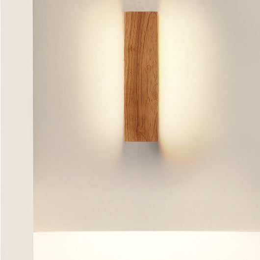 Minimalist Solid Wood LED Strip Wall Sconce Lamp Wall Sconce