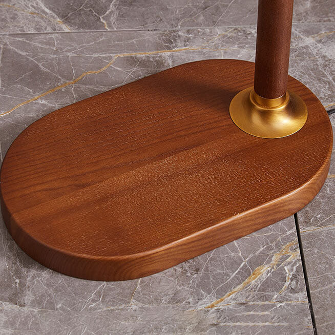 Vintage Black Walnut Floor Lamp