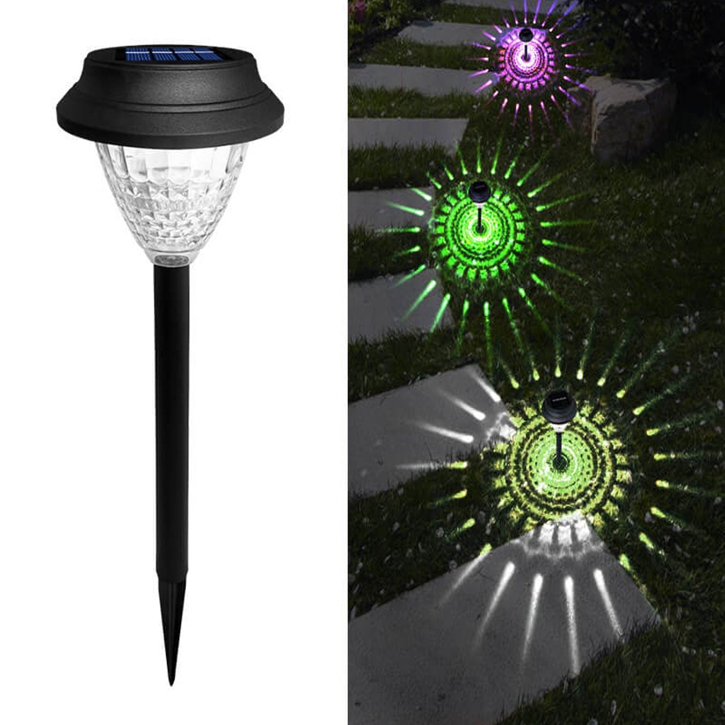 Modern Black Outdoor Stake Light