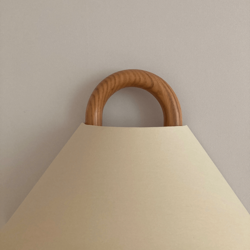 Modern Solid Wood Pleated Semi-Circle Wall Sconce
