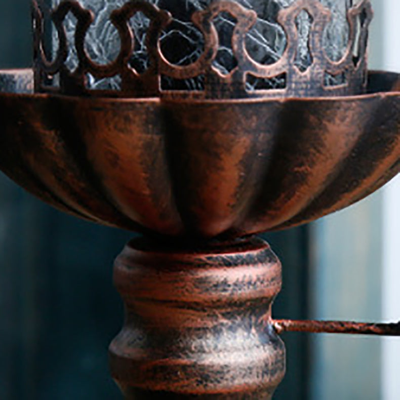 Traditional Vintage Candelabra Iron Glass 1-Light Table Lamp