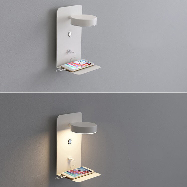 Modern Iron Square LED USB Rechargeable Wall Sconce