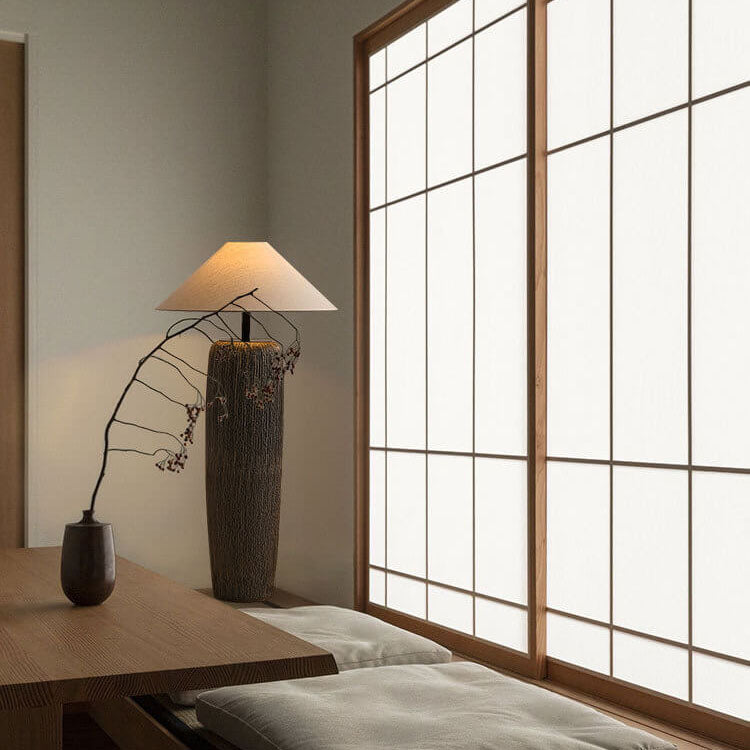 Japanese Brown Floor Lamp