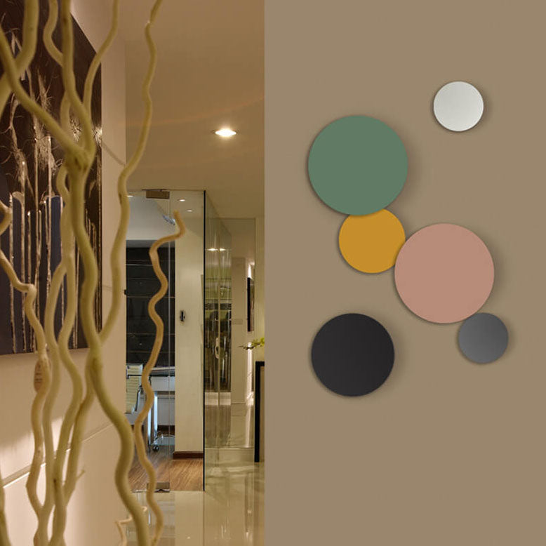 Modern Minimalist Colorful Round Iron LED Wall Sconce