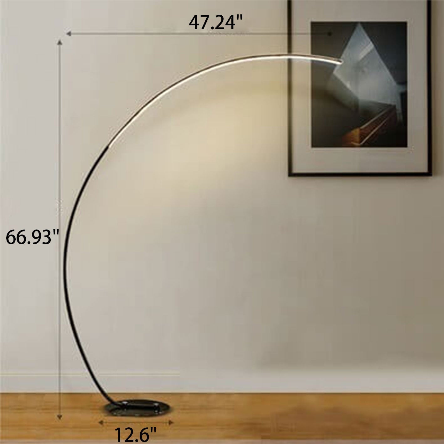 Sleek Modern White Floor Lamp