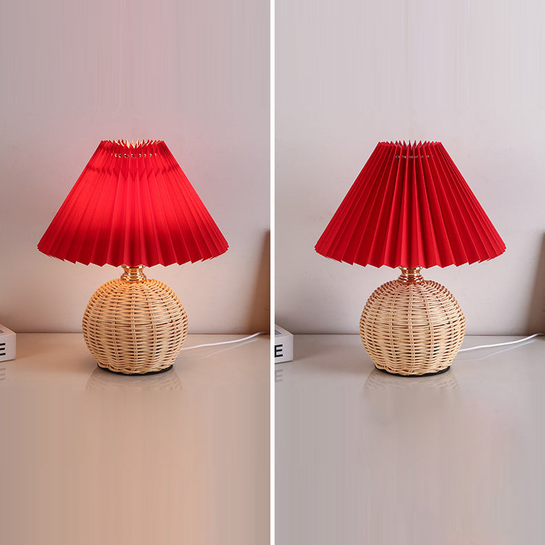Nordic Contemporary LED Table Lamp with Pleated Table Lamp