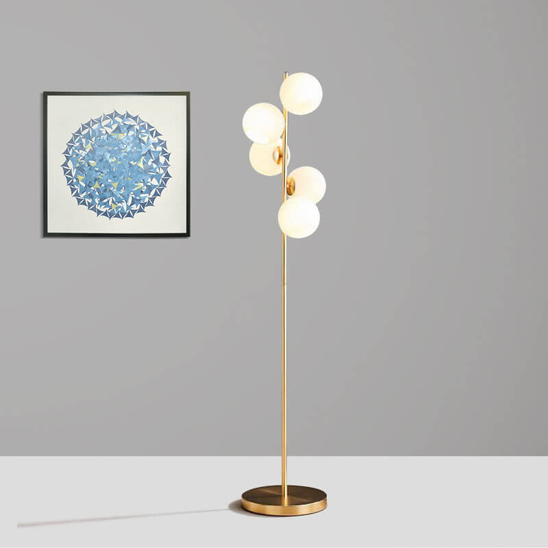 Modern Minimalist White 5-Light Floor Lamp