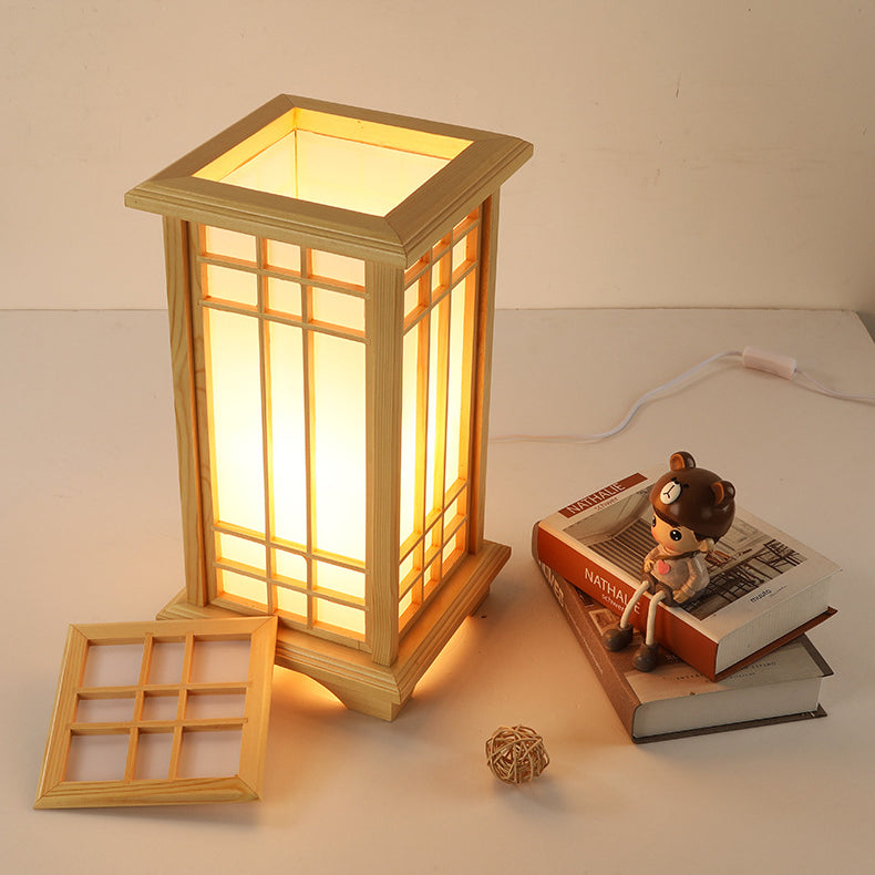 Japanese Natural Wood Floor Lamp