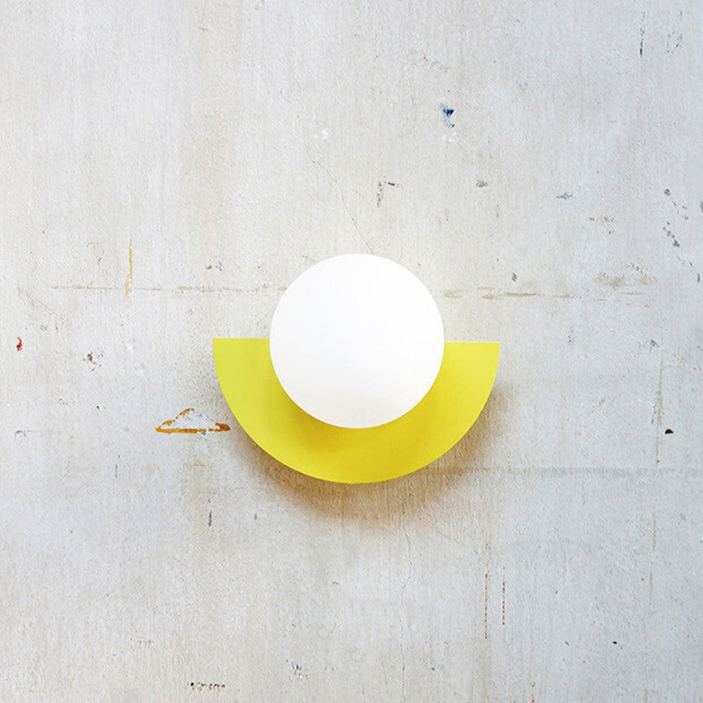 Modern Minimalist Colorful Spherical Glass Wall Sconce