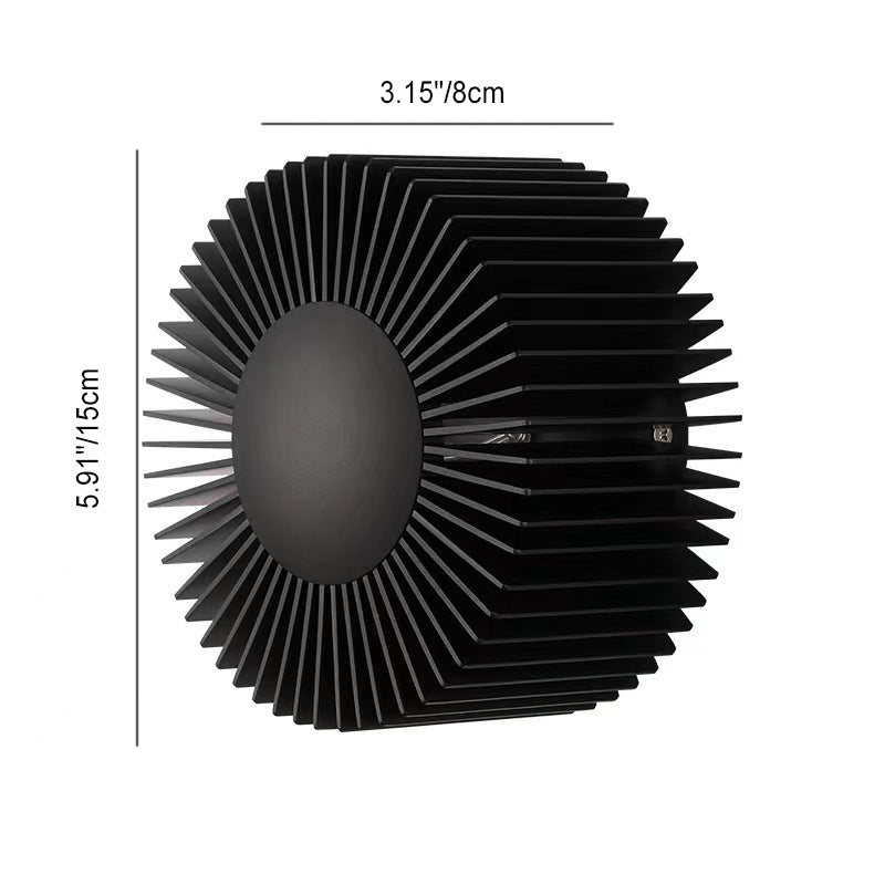 Modern Minimalist Aluminum Round Sunflower LED Wall Sconce