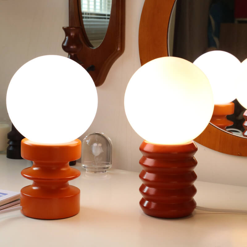 Vintage Orange Solid Glass 1-Light Wall Sconce