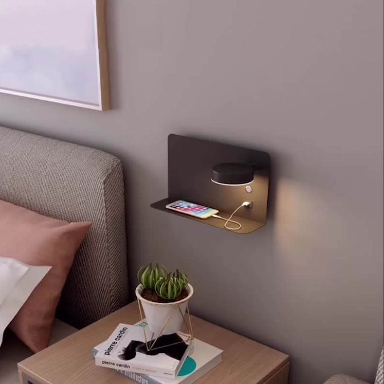 Modern Iron Square LED USB Rechargeable Wall Sconce