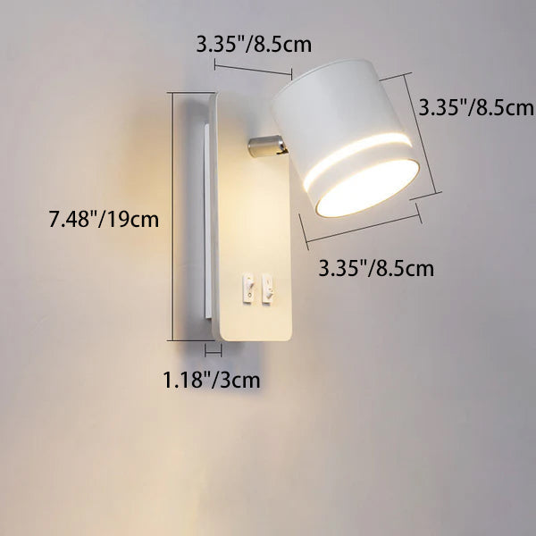 Contemporary Nordic Iron Square Spotlight Wall Sconce