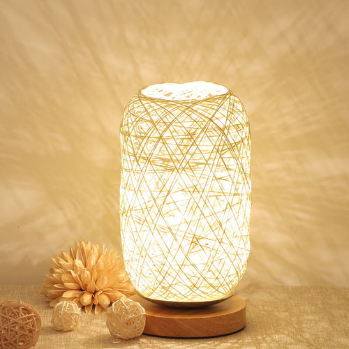 Creative Twine Rattan Ball LED Dimmable Table Lamp