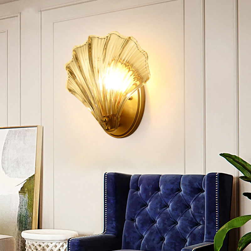 Creative Seashell Glass 1-Light Wall Sconce