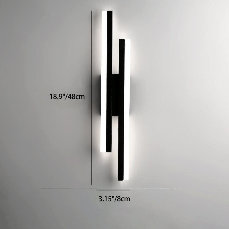 Modern Minimalist Lines Iron Acrylic LED Wall Sconce