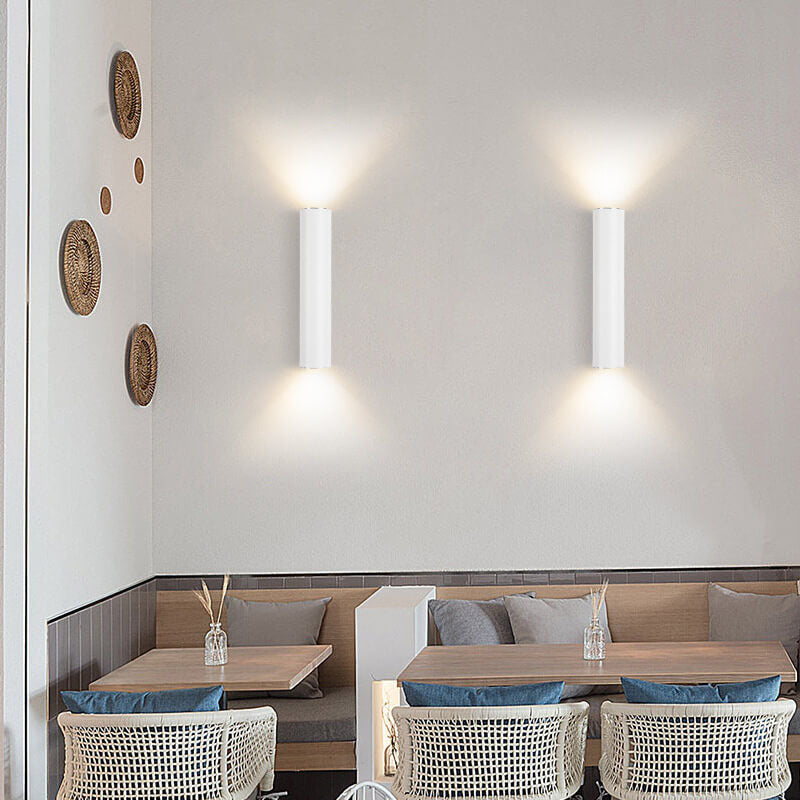 Modern Minimalist Round Aluminum Cylindrical Wall Sconce