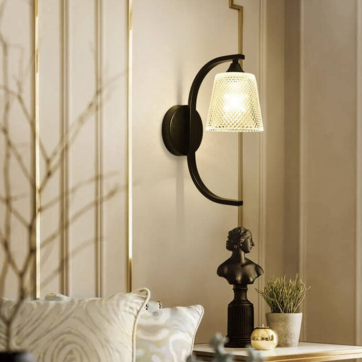 Modern Simple Resin Bird Glass Shade 1-Light Wall Sconce