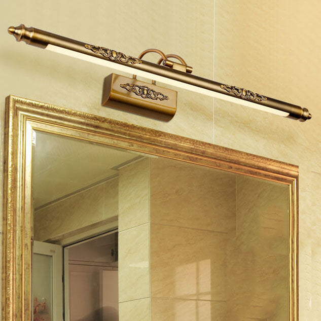 Retro European Carved LED Mirror Front Vanity Wall Sconce