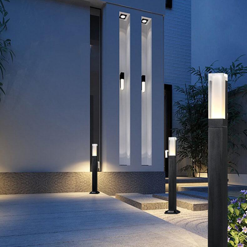 Modern Black Outdoor Stake Light