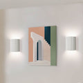 Macaron Resin Striped Half Cylinder 1-Light Wall Sconce