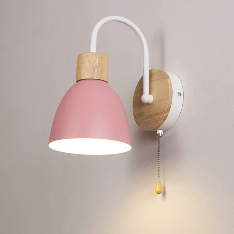 Nordic Macaron 1-Light Zipper Switch Wall Sconce