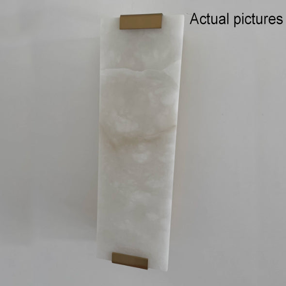Nordic Light Luxury Copper Marble Strip Design Wall Sconce
