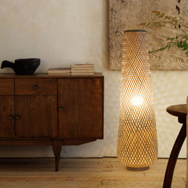 Modern Bamboo Floor Lamp