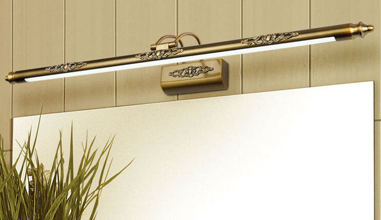 Retro European Carved LED Mirror Front Vanity Wall Sconce