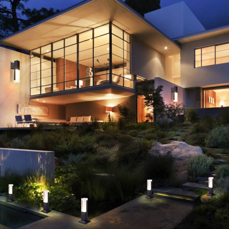Modern Black Outdoor Stake Light