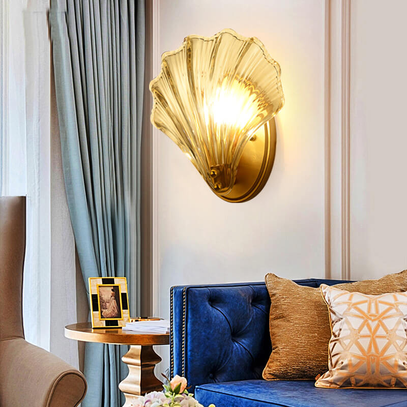 Creative Seashell Glass 1-Light Wall Sconce