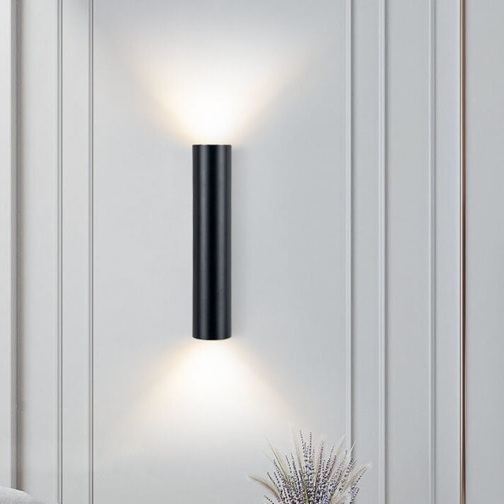 Modern Minimalist Round Aluminum Cylindrical Wall Sconce