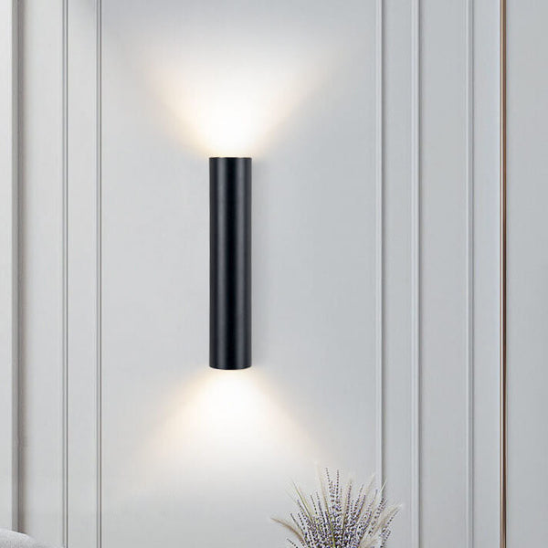 Modern Minimalist Round Aluminum Cylindrical Wall Sconce