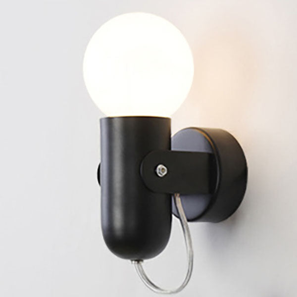 Nordic Creative Solid Color Round Head 1-Light Wall Sconce