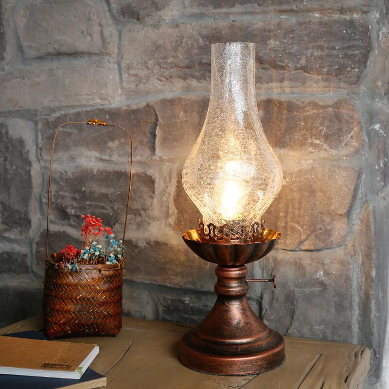 Vintage Antique Kerosene Oil Lamp Classic 1-Light Table Lamp