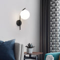 Nordic Arc Glass Globe 1-Light Wall Sconce