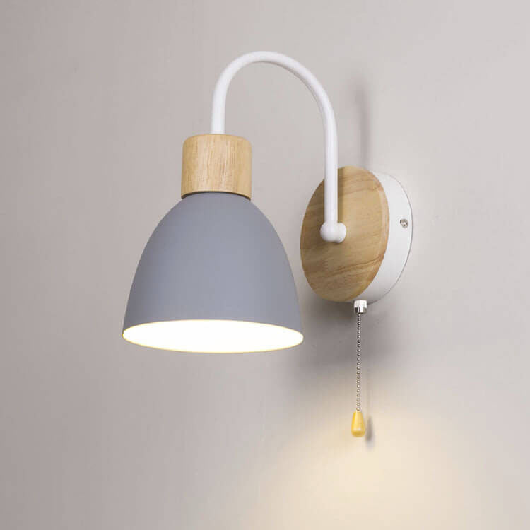 Nordic Macaron 1-Light Zipper Switch Wall Sconce