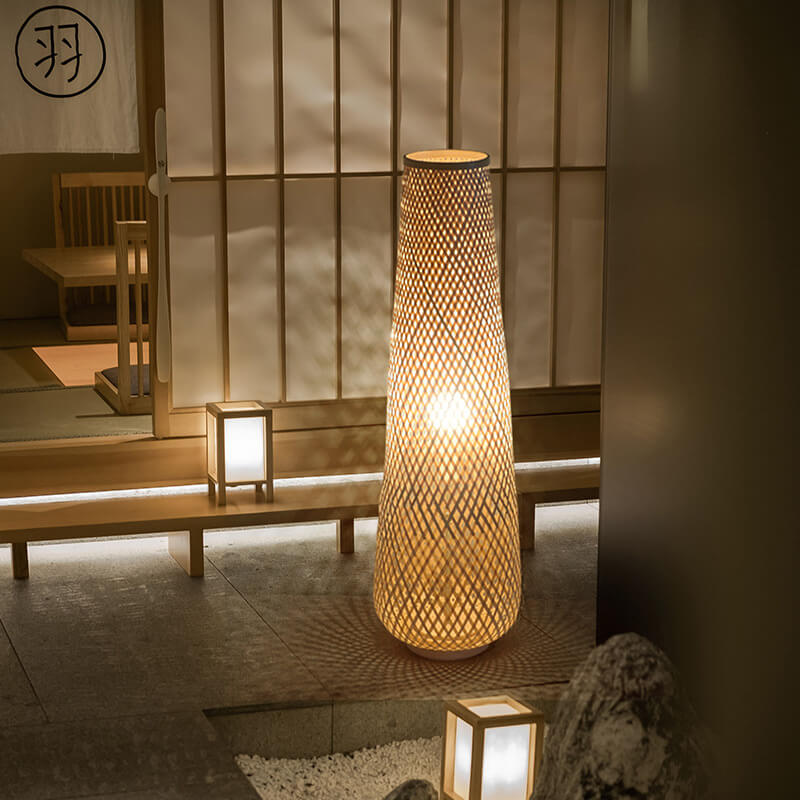 Modern Bamboo Floor Lamp