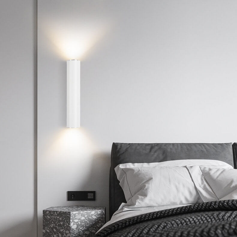 Modern Minimalist Round Aluminum Cylindrical Wall Sconce