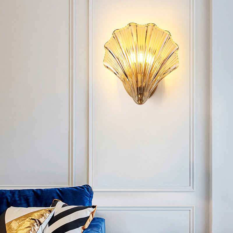 Creative Seashell Glass 1-Light Wall Sconce