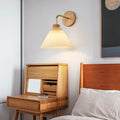 Modern Minimalist Pleated Umbrella Shade 1-Light Wall Sconce